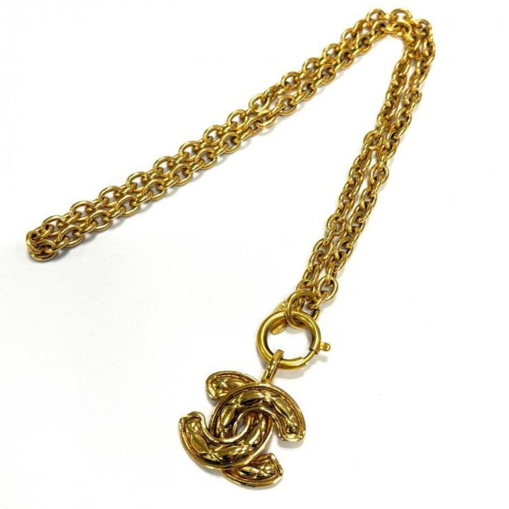 CHANEL Vintage Gold Logo Necklace - Picture 2 of 8